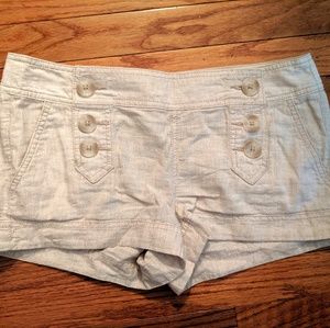 NWT Express cotton linen sailor shorts natural